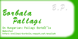 borbala pallagi business card
